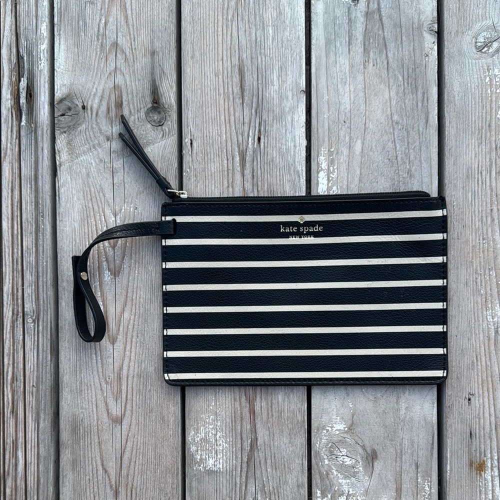 Kate Spade Dawn Sailing Stripe Zip Wristlet